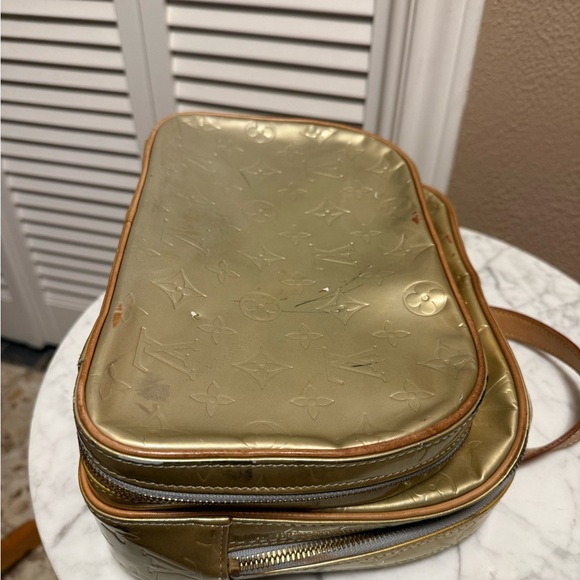AUTH Louis Vuitton Murray gold Vernis Monogram Backpack - Picture 11 of 16